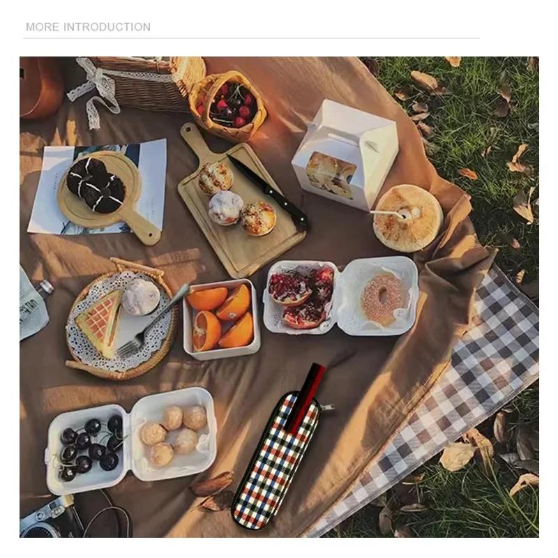 Nerezové příbory Nůž Vidlička Lžíce Steakový nůž Kořenka Brčko Venkovní Cestovní Přenosná Sada