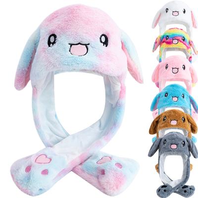 New Style Cute Ear Moving Up Cap Women Girls Funny Hat Rabbits Ears Style Plush Winter Lovely Hat