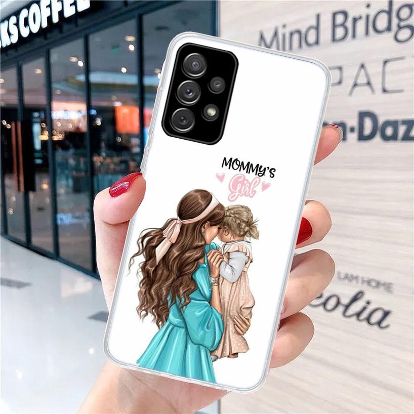 Baby Mom Girls For Samsung Galaxy A15 A14 A13 A12 A55 A54 A53 A52 Phone Case A32 A35 A34 A33 A25 A24 A23 A22 A04S A03S A02S Gala