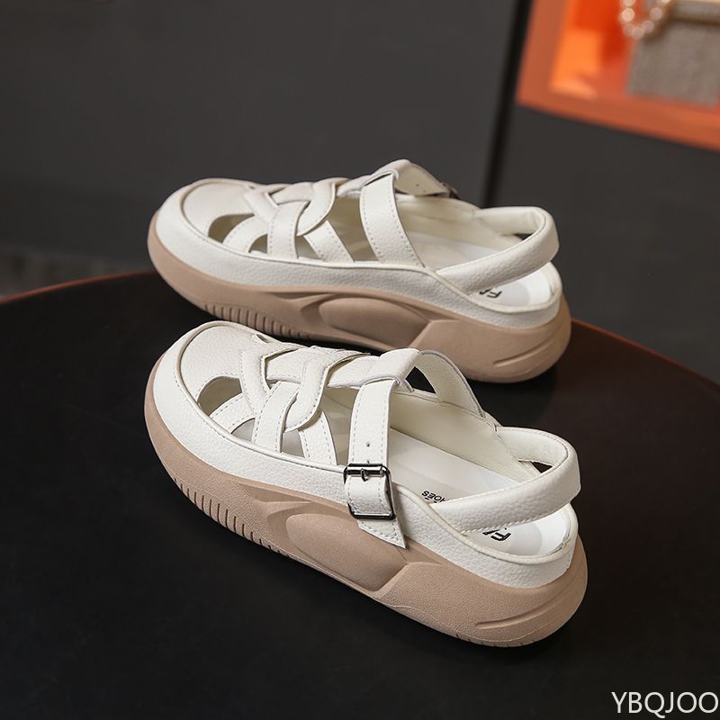 Fashion Lightweight breathable softsoled shoes Women Fashionable versatile Sandals New Summer Casual Simple Solid Color hollow out flats