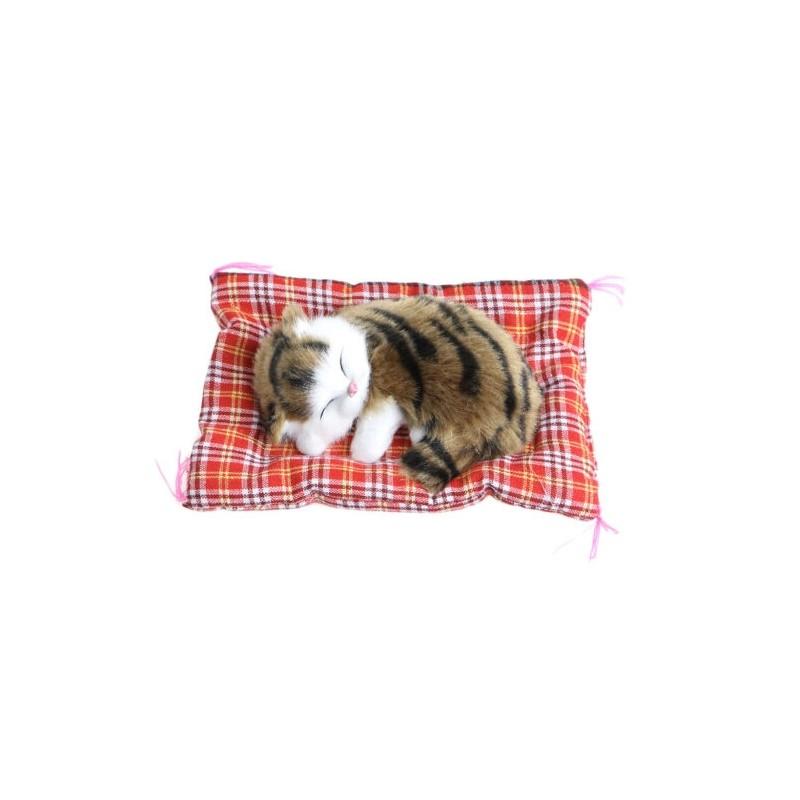 Adorable And Soft Plush Stuffed Toy Cute Sleeping Cat With Realistic Sound For Kids