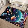 Colorful Space Adventure Carpet with Astronaut and Planetary Design Suitable for use as an anti-slip for living room bedroom sofas