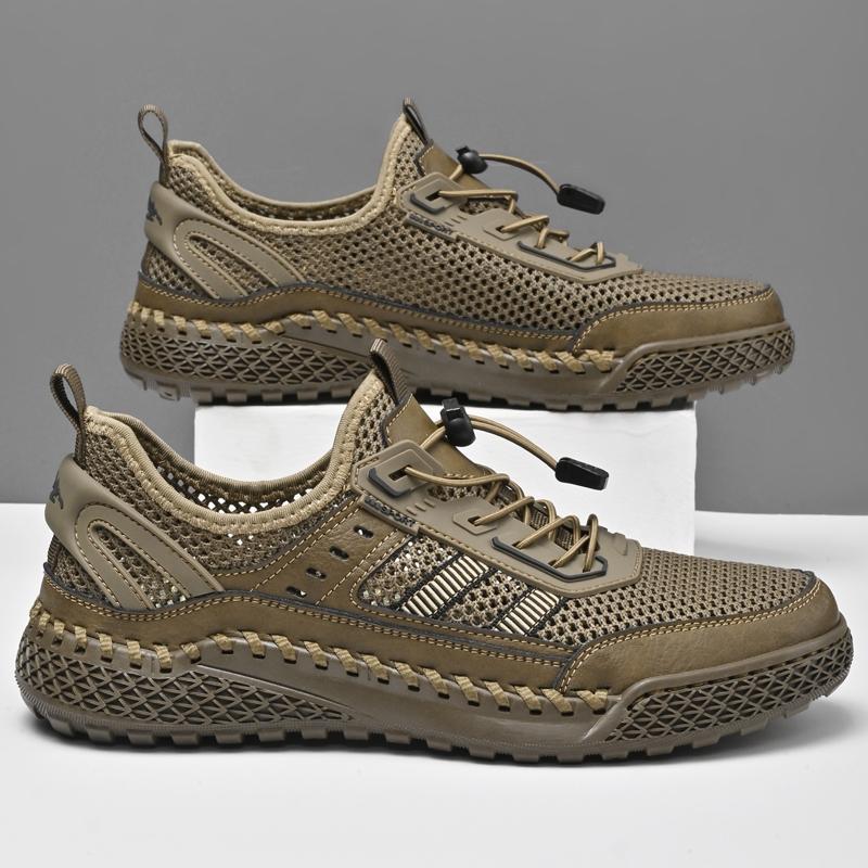Fashion Summer Outdoor Walking Sneakers Anti-collision Toe Male Treking Footwear Classic Casual Summer Shoes Men's Breathable Mesh Shoes