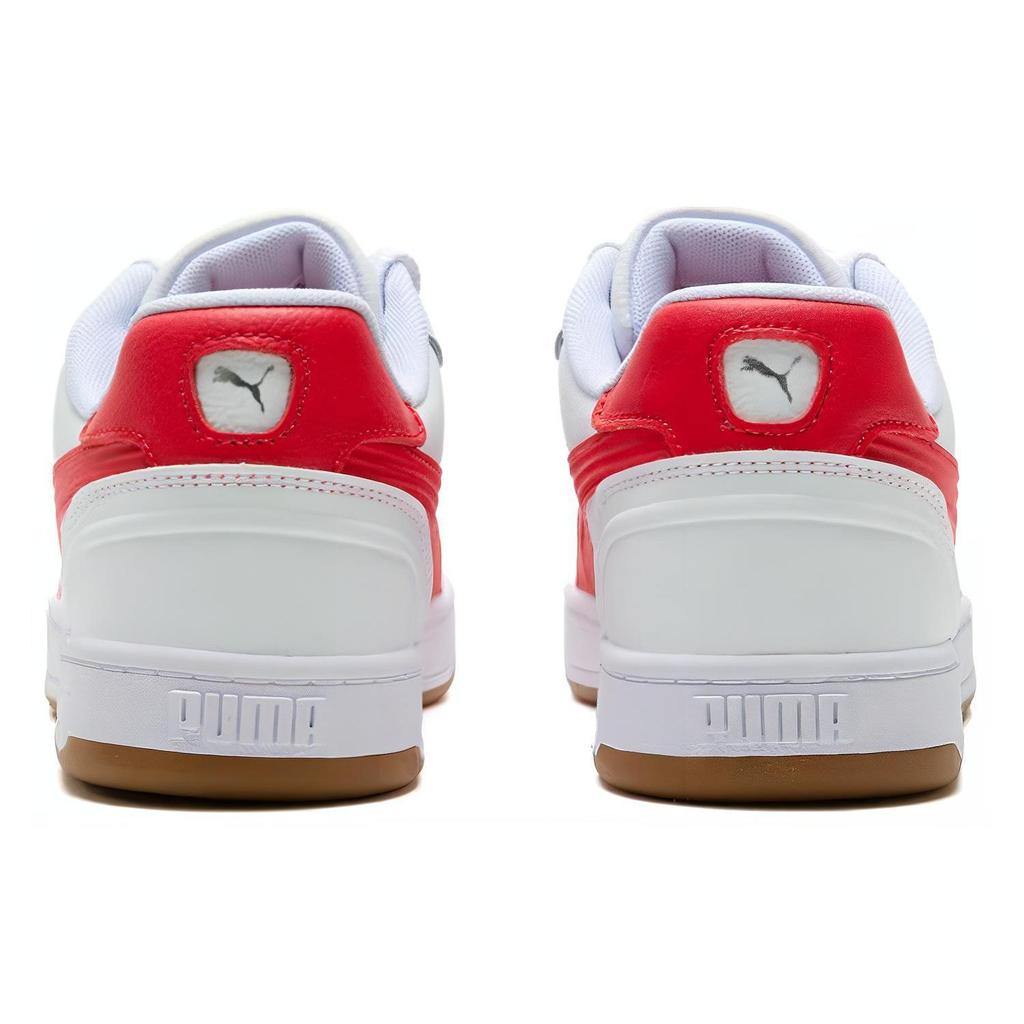 Puma Caven Comfortable Versatile Low-Top Sneakers Unisex Sneakers White Red 395016-05