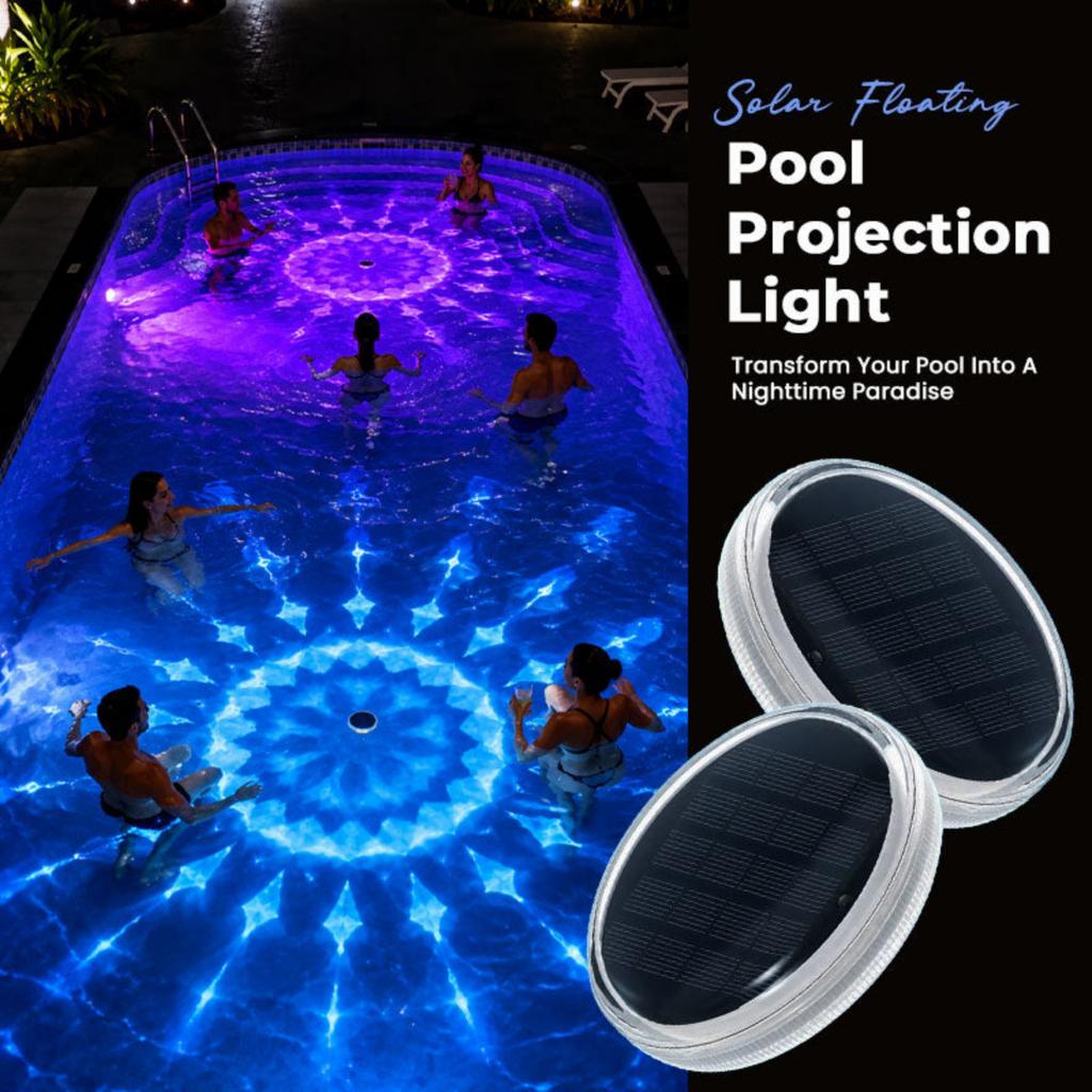 Solar Floating Pool Light with Remote Control Waterproof LED Submersible Floating Lamp for Outdoor Swimming Pools Ponds and Garden Decoration