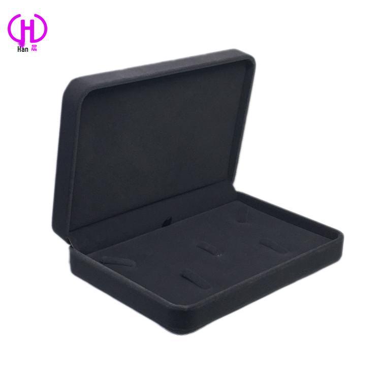Flocked Jewelry Box for Necklace, Rings, Bracelets & Earrings - 4-Piece Set