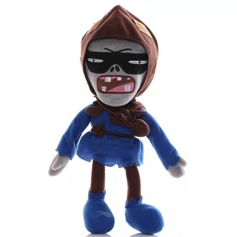 Plants Vs Zombies Sports Newspaper Roadblock Iron Bucket Zombie Plush Toy Doll For Kids And Collectors