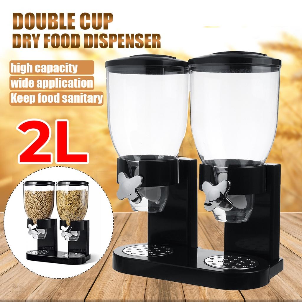2L/4L Plastic Food Storage Containers Cereal Dispenser Bottle Multigrains Storage Cans for Nuts Candy Granola Kitchen