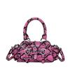Internet celebrity foreign style small bag 2025 new European and American fashion snake pattern handbag women versatile messenger small square bag pu