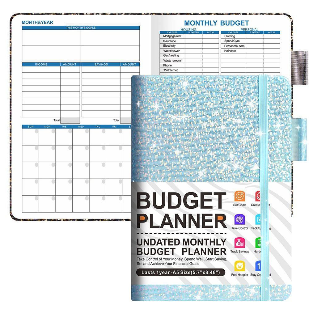 Undatiertes A5 Bargeld Budget Planer Buch Multifunktionaler Ausgaben Tracker Notizbuch Persönlich