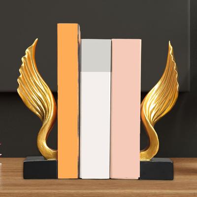Engels Bücherständer Buchstützen Skulpturen Set Harzfiguren Rutschfeste Basis Handbemalte Stopper für