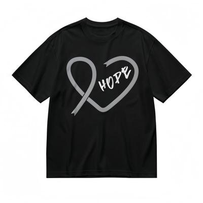 Herren Bequemes Leicht Stretch Atmungsaktives Klassisches T-Shirt Hope Ribbon Grafik-Tee