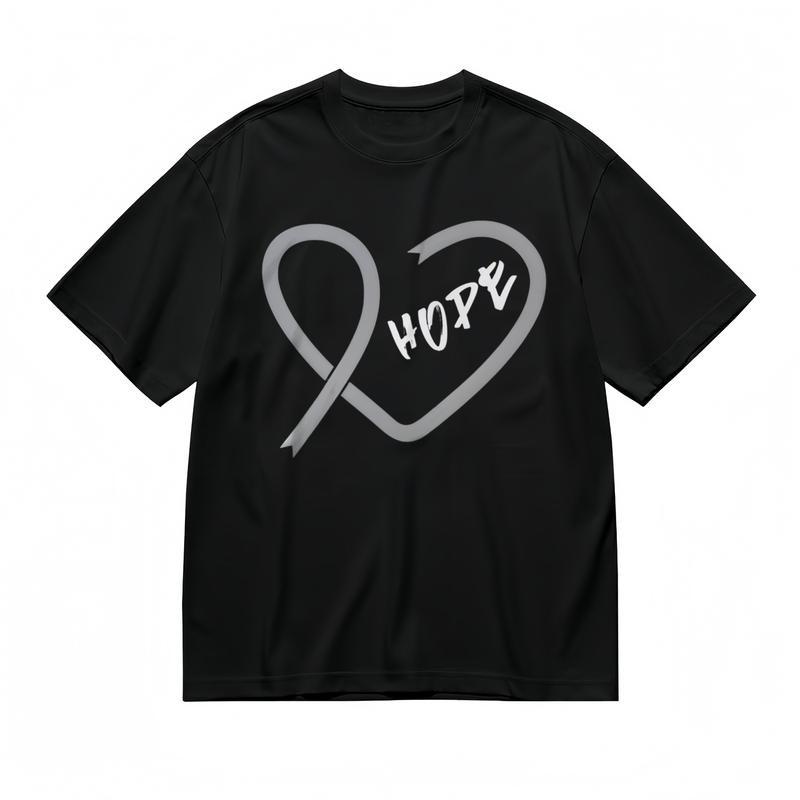 

Men s Comfy Slight Stretch Breathable Classic T-Shirt Hope Ribbon Graphic Tee XL