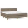 Maison Exclusive - Sommier à lattes de lit avec matelas Taupe 180x200 cm Tissu