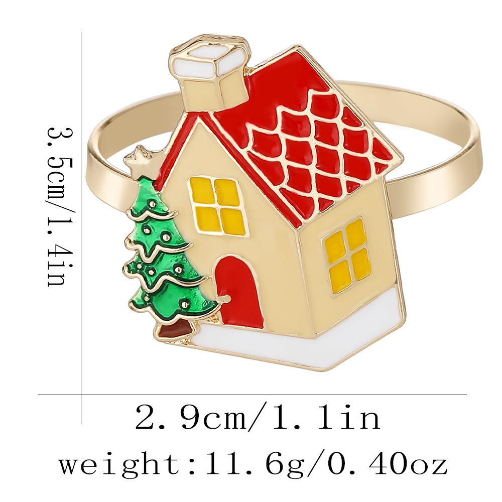 Christmas Tree Napkin Ring Metal Creative Napkin Buckle Santa Claus Versatile Napkin Rings for Christmas Dinner Table Decor 2026
