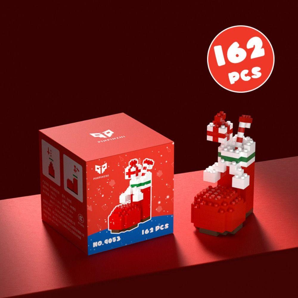 

Пластиковые строительные блоки Дед Мороз Мультяшные рождественские украшения Детская рождественская кукла Вечеринка 4