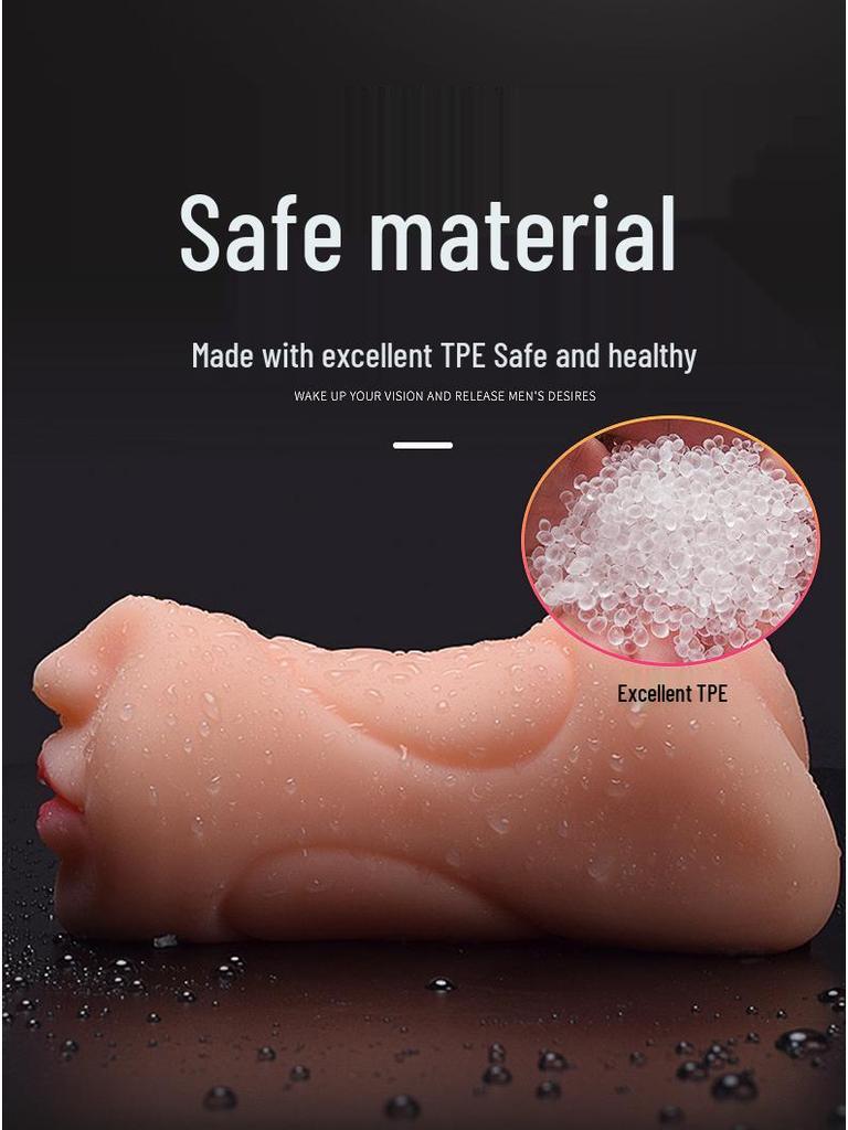 Double-Headed Silicone Male Masturbator with Realistic Features