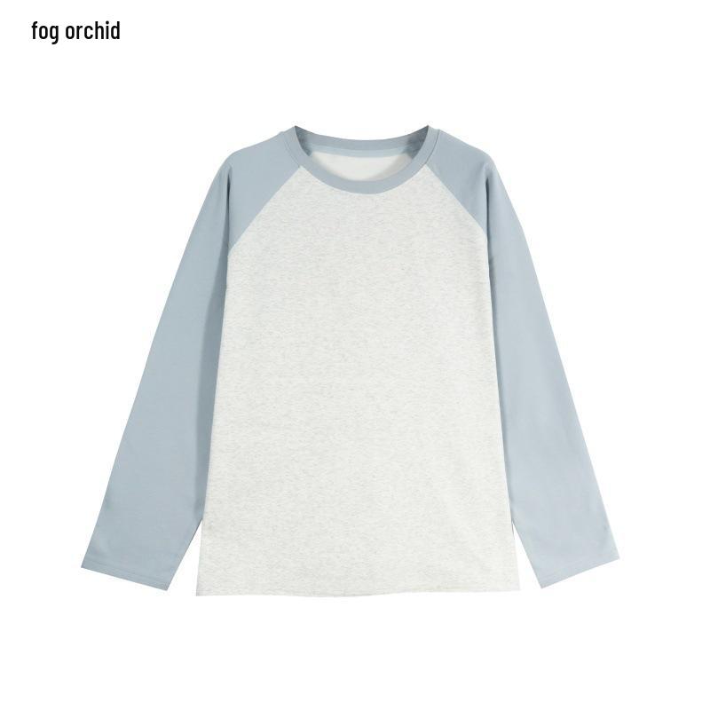 

Brushed Y5000 Raglan Color Block Top Free Size