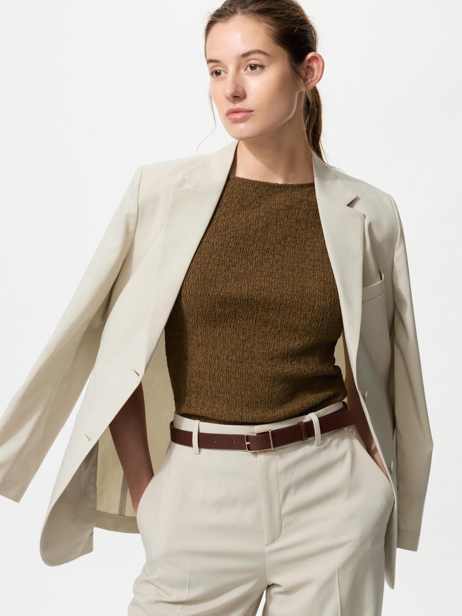 

Uniqlo Сборка с вырезом-лодочкой T без рукавов