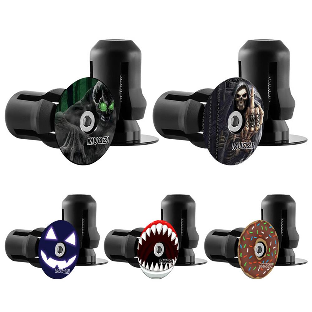 2Pcs Bike Handlebar End Plugs Lightweight MTB Bike Handlebar Grips Plugs Caps Bicycle Handlebar Grip Cover Bicycle Accessories