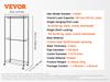 SucceBuy Clothing Garment Rack Heavy Duty Clothes Rack Adjustable Length Clothes Rack w/ Bottom Shelf & Wheels for Laundry Room