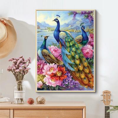 Animal Pavão 5D DIY Pintura Diamante Strass Imagem Bordado Diamante Completo Presente Kit Ponto Cruz Mosaico Decoração Para Casa