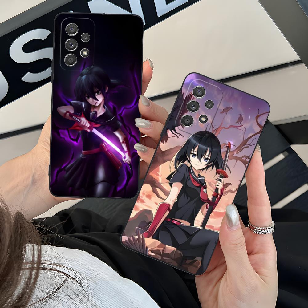 Akame Kurome Matte TPU Mobile Phone Case for Samsung Galaxy M55 54 42 35 34 33 32 23 22 15 14 13 12 F55 5G Colorful Cover