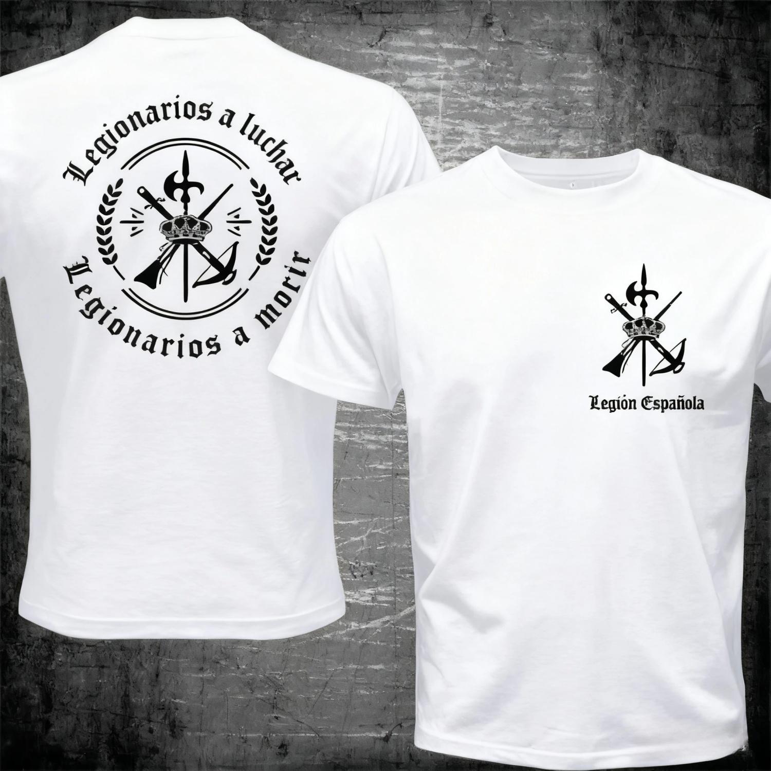 

Legion Spanish Cotton TShirt Vintage Streetwear Casual Mens Fashion Military Emblem Apparel XXXXXL чорний