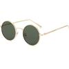 New Gold Round Metal Frame Sunglasses Men Retro Summer Style Women Red Lens Sun Glasses Unisex Yellow Pink Black