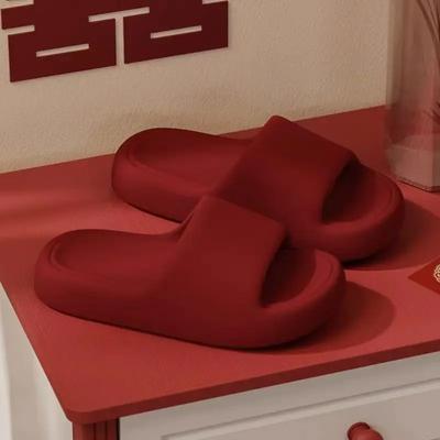 Dicke Sohle Schlupf-Slipper Damen Badeslipper Rutschfest Zuhause Innen Badezimmer Slipper Bequemes Gefühl Paarslipper