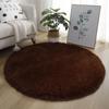 Green Round Fluffy Carpet For Kids Room Solid Plush Rug For Bedroom Room Soft Long Hair Floor Mat Circle Bathroom Cute Decoration Chair Mat