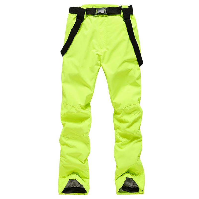Unisex Ski Pants with Suspenders, Winter Windproof, Waterproof, and Insulated for Snowboarding and Skiing