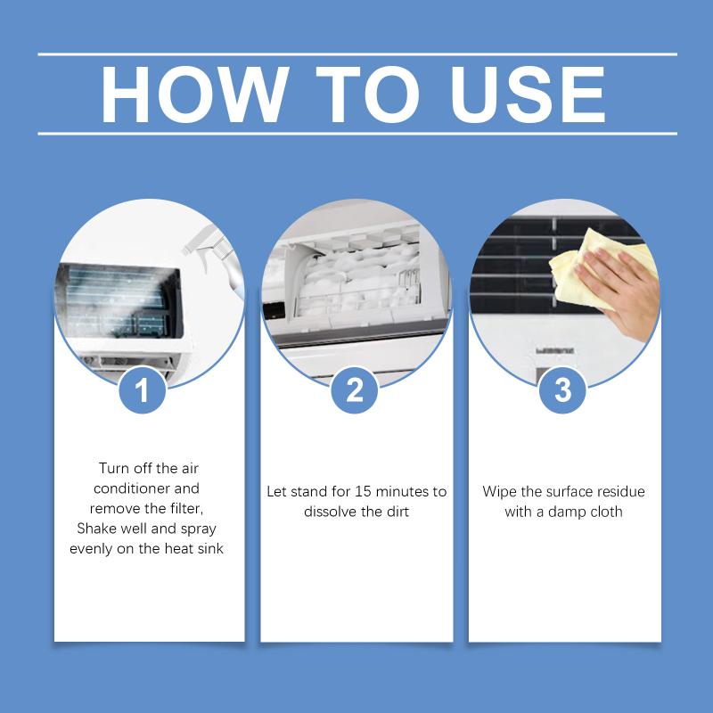Foam Cleaner for Wall Mounted Air Conditioner Filter Deep Cleans Removes Odors Dust for Home Indoor Use