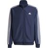 Adidas Striped Stand Collar Zipper Long Sleeve Elastic Waist Cuffed Casual Sports Suit Men suits Navy-Blue IY6656