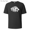 Lion Head Printed Unisex Cotton Tee Classic Crew Neck Design Soft Breathable Fabric Casual Short Sleeve Men Shirt