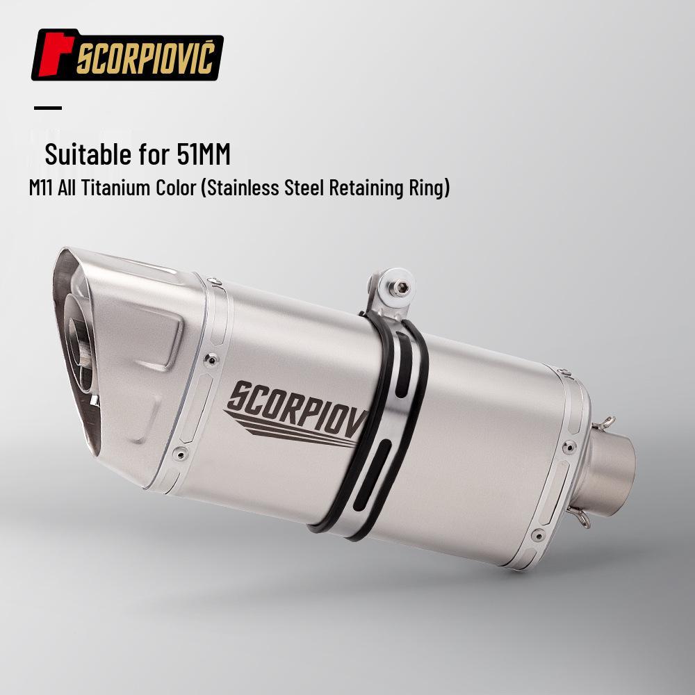 Universal M11 Exhaust Pipe for Motorcycle Mods MT07 ZX10R 703RR 321RR 650NK