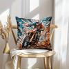 Federa Cuscino Vikama Motocross Moto Stagione Unica Copertura Decorativa Versatile per Casa Letti Divani Poltrone