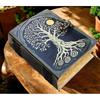 400 Page Large Grimoire Leather Journal, Print Tree of Life Journal, Blank Spell Book Book of Shadows Leather Celestial Gifts For Him Her.