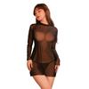 Sex Pure Desire Long Sleeve Perspective Sex Underwear Sexy One-piece Hip Wrap Free Uniform Pure Desire