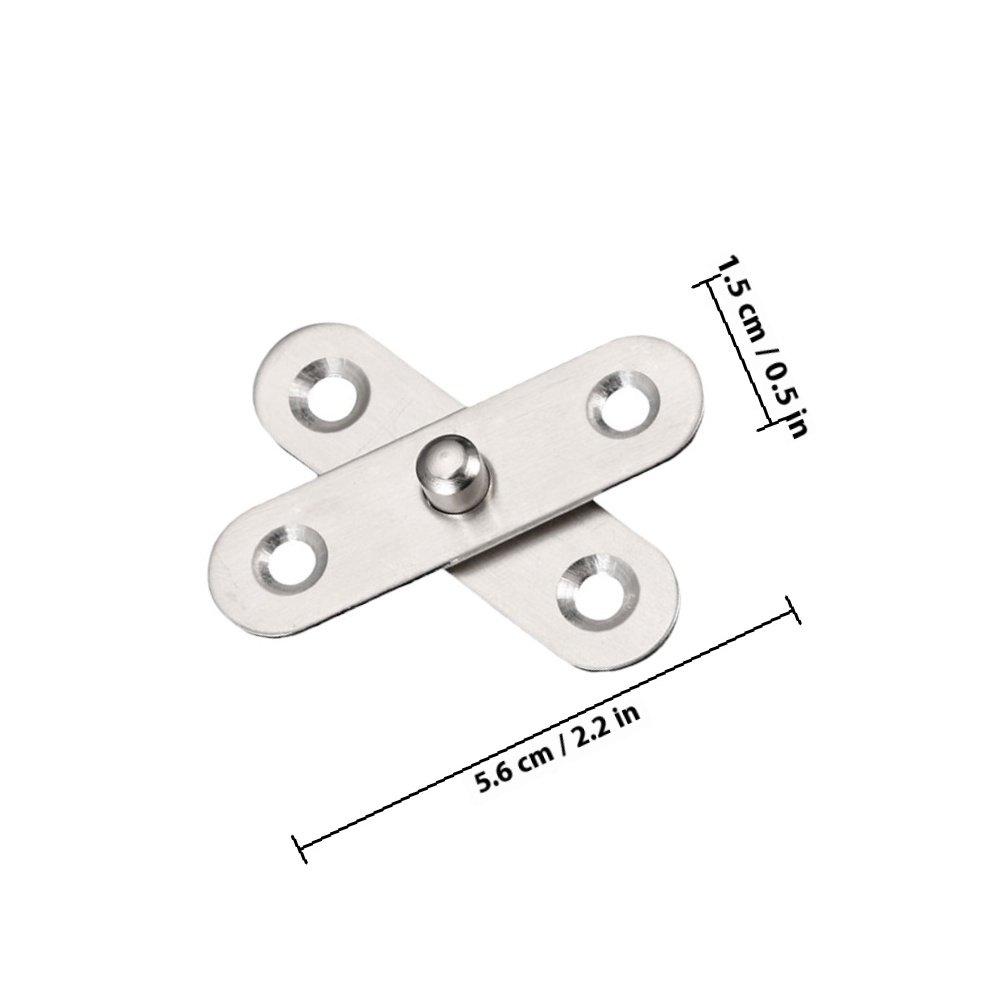 

12Pcs Heavy Duty 360 Degree Rotating Hinge Stainless Steel Hidden Pivot Hinge for Doors Cabinets Windows Shed Furniture срібний