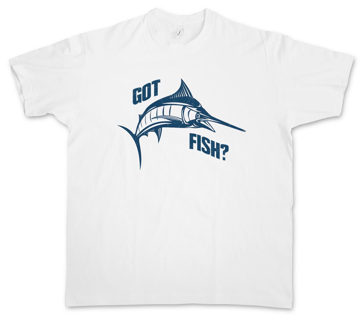 GOT FISH T-SHIRT Fishing Fisher Rod Pole Bone Hunting River Sea and Line XXXXL