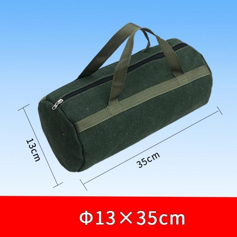 Thick Canvas Tool Storage Bag Portable Wear Resistant Hardware Organizer for Plumbing Repair Job Site Use 1PC