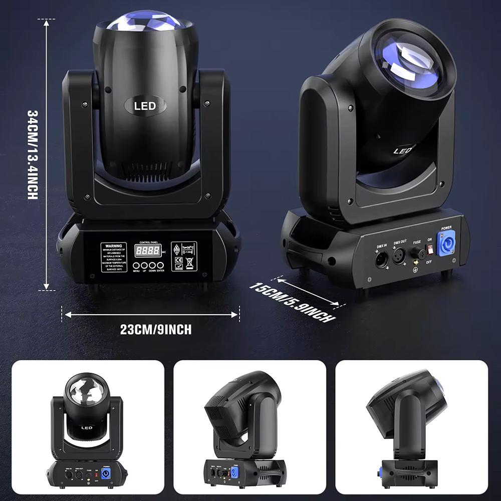 1/2/4PCS 150W 8*8 Pattern Moving Head Stage Lights DJ Party Disco Home Ambience Lamp DMX 512 12 Channel Professional Stage Light