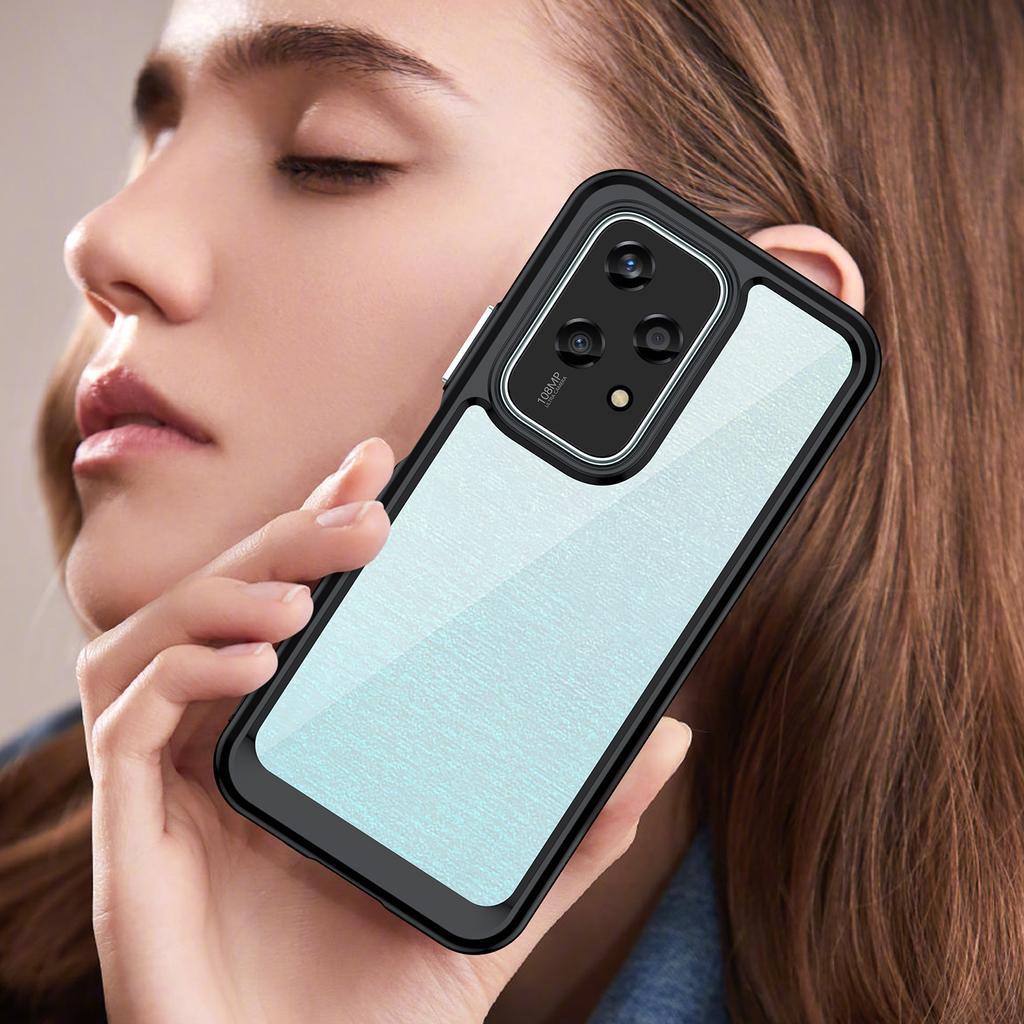 For Honor 200 Lite Case Colorful Frame TPU+Acrylic Clear Back Phone Cover