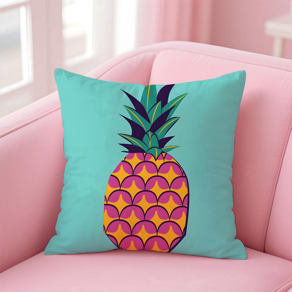 Hand-Drawn Pineapple Cushion Cover Linen Pillowcase Cover Soft Decor For Sofa Home Room