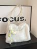 Bolsa Tote Transversal e de Ombro de Pelúcia Fofa Estilo Coreano