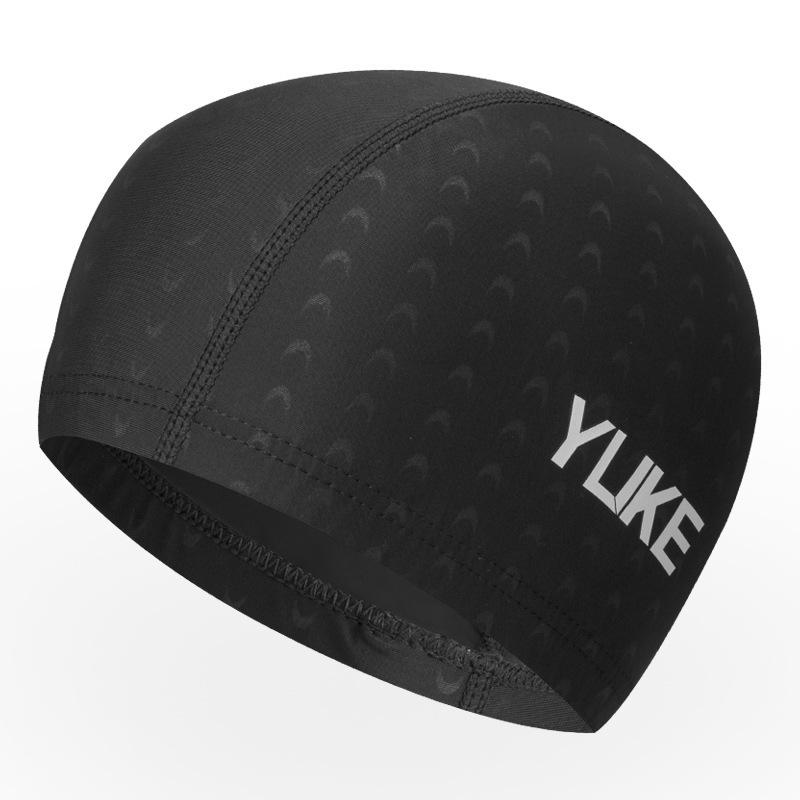 Yuke Unisex Large Swim Cap for Long Hair - Comfortable Elastic Shark Skin Design
