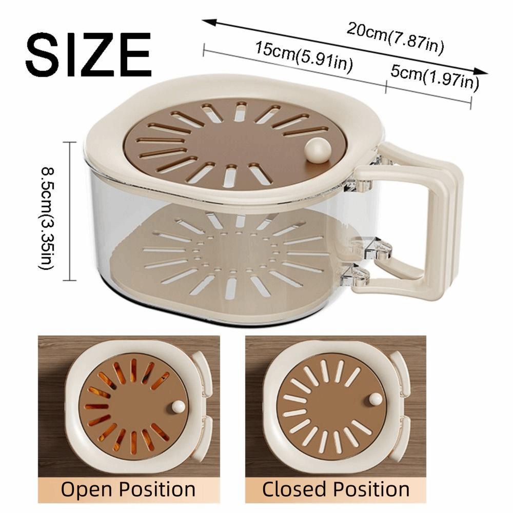 Splash-proof Vegetable Drain Basket Foldable Handle Fruit Drainer Container  Kitchen Organizer