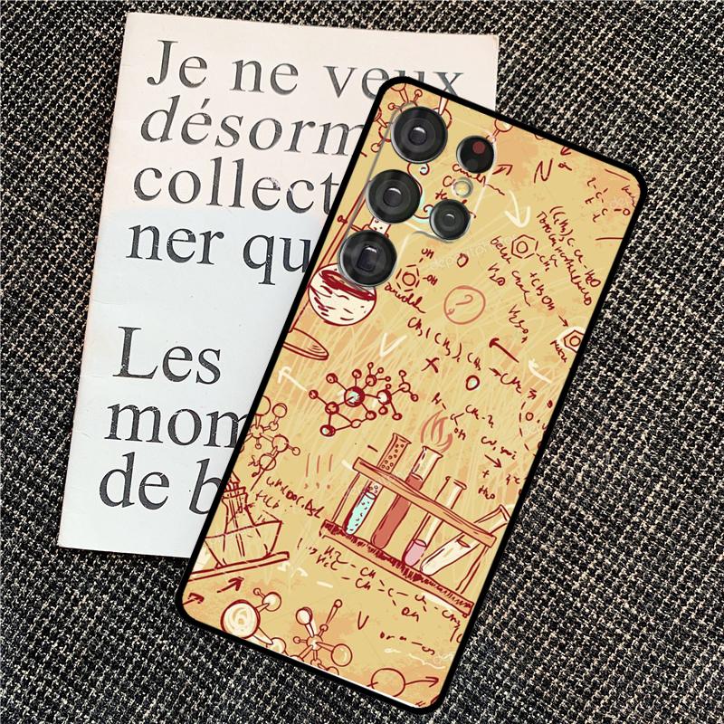Science Chemistry Style Case For Samsung Galaxy S25 Ultra S21 S22 S23 S24 Ultra S9 S10 S20 Plus S25 FE Back Cover