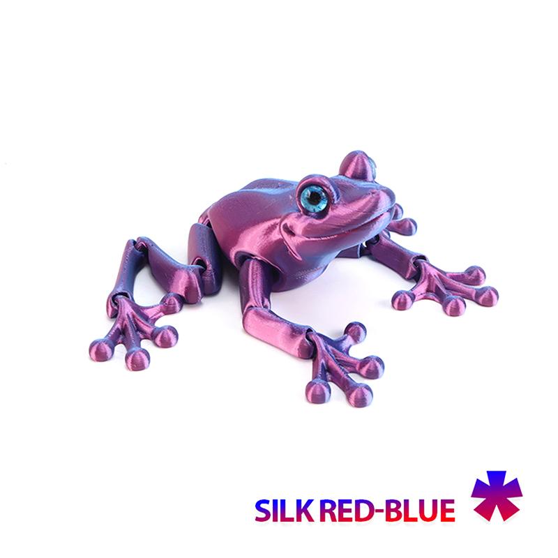 

1 шт. Детский подарок 3D-печатная мини-милая фигурка лягушки, подвижная в нескольких суставах, с блестящими глазами, для украшения комнаты, аксессуары для DIY